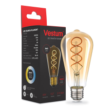 Філаментна лампа Vestum "вінтаж" golden twist ST64  Е27 6Вт 220V 2500К 1-VS-2707-03