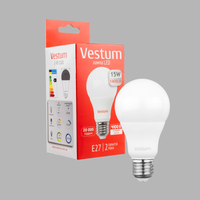Лампа LED Vestum A65 15W 4100K 220V E27