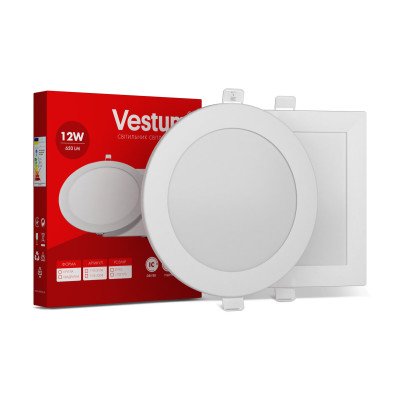 Светильник LED врезной круглый Vestum 12W 6000K 220V
