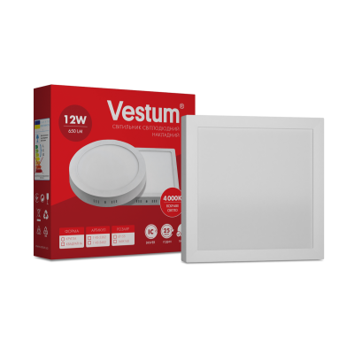 Светильник LED накладной квадратный Vestum 12W 4000K 220V