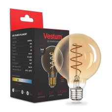 Лампа LED Vestum филамент "винтаж" golden twist G95 Е27 4Вт 220V 2500К