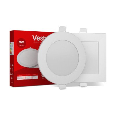 Светильник LED врезной круглый Vestum 9W 6000K 220V