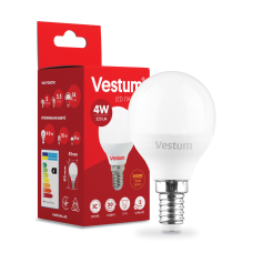 Світлодіодна лампа Vestum G45 4W 3000K 220V E14 1-VS-1208-03