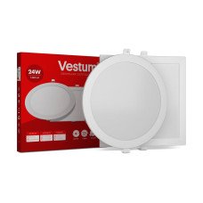 Круглий світлодіодний врізний світильник Vestum 24W 4000K 220V 1-VS-5107-03