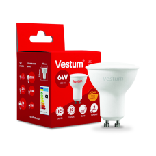 Світлодіодна лампа Vestum MR16 6W 3000K 220V GU10 1-VS-1505-03