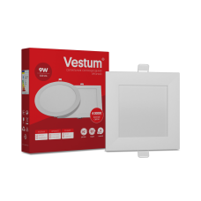 Квадратний світлодіодний врізний світильник  Vestum 9W 4000K 220V 1-VS-5203-03