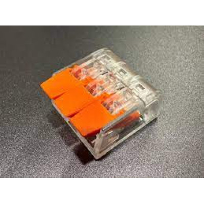Клеммник 3-pin, РСТ-413, прозрачный (клеммы, клеммники, клеммники, соединители)