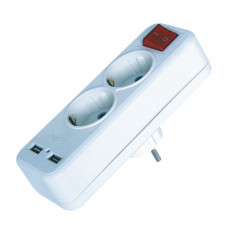 Двойник + 2 USB с выключателем FAR F08 Двойник + 2 USB с выключателем FAR F08