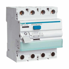 Устройство защитного отключения Hager 4P 25A 30mA A CD425J