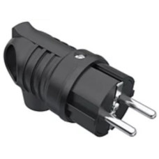 Вилка кутова (каучук) IP44 BK1-1402-2021 1*16 А