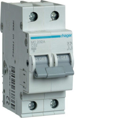 Автоматический выключатель MC232A 32А 2P C (6кА) Hager