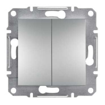 Выключатель проходной алюминий Schneider Asfora EPH0600161