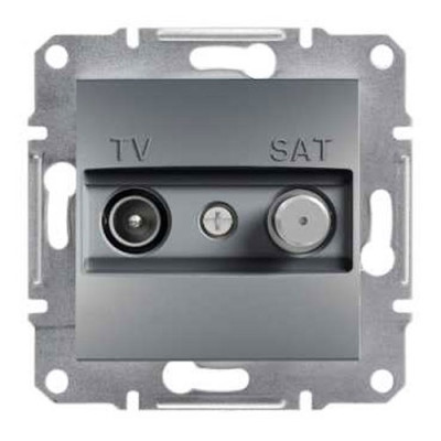 Розетка TV-SAT оконечная сталь Schneider Asfora EPH3400462