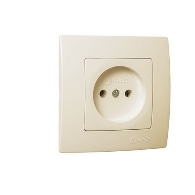 Розетка без заземления крем Kare Makel 32010022