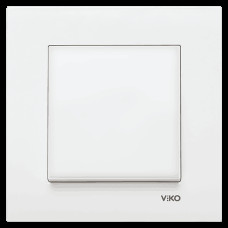 Выключатель 1-клавишный белый глянец VIKO Karre 90960001