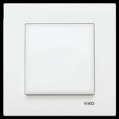 Выключатель 1-клавишный белый глянец VIKO Karre 90960001