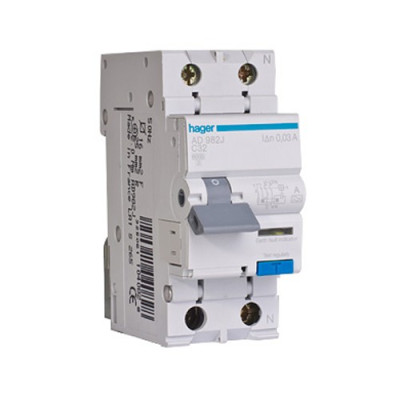 Устройство защитного отключения 2P С 32A 6 кA 30mA AD982J Hager