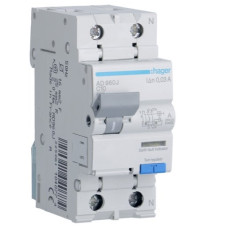 Дифференциальный автомат 1P+N 10A 6kA 30mA AD960J Hager