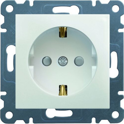 Розетка з з/к з захистом контактів Lumina,  біла, 16А/230В