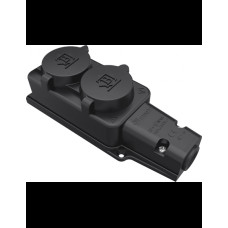 Розетка двойная BYES (каучук) IP44 BY10-104 1*16 A
