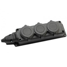 Розетка тройная (каучук) 3104-308-0300 3*25 А