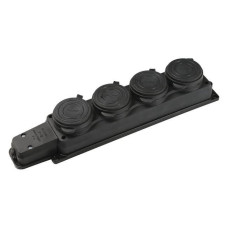 Розетка 4 гн монофазная 1*16A каучук Baysal