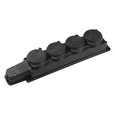 Розетка 4 гн монофазная 1*16A каучук Baysal