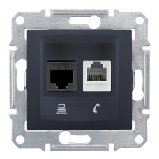 Розетка Schneider Sedna компьютерная + TF графит SDN5100170