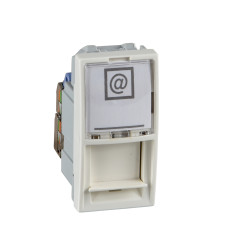 Компьютерная розетка одномодульная RJ45 категория 5Е неэкранированная слон. кость MGU3.410.25