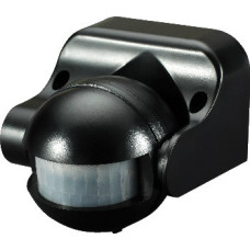 Датчик движения инфракрасный e.sensor.pir.09.black 180°, IP44 черный
