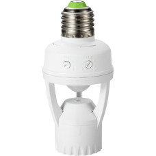 Датчик движения e.sensor.pir.451.e27 белый 360 градусов , адаптер для ламп Е27