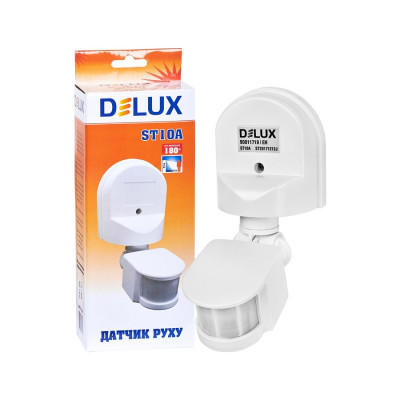 Датчик движения 180° 10A  DELUX ST белый