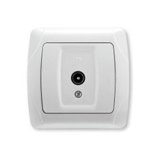 Розетка телевизионная 1 вход белая глянцевая VIKO Carmen 90561060