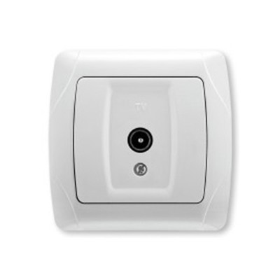 Розетка телевизионная 1 вход белая глянцевая VIKO Carmen 90561060