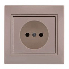 Розетка без заземления крем Lezard MIRA 701-0303-121