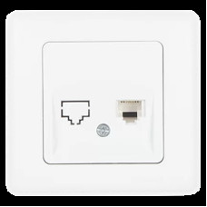 Розетка компьютерная CAT5E IP20 белая Almera DOGU