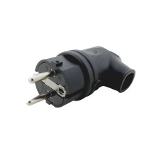 Вилка угловая с/з 1*16A IP44 каучук Bemis BY10-101