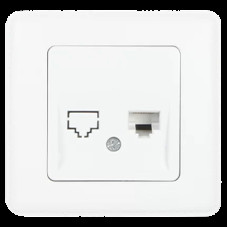 Розетка компьютерная CAT3 IP20 белая Almera DOGU