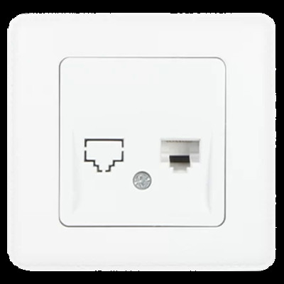 Розетка компьютерная CAT3 IP20 белая Almera DOGU