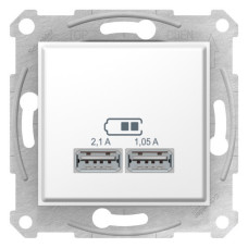 USB розетка Schneider SDN2710221 Sedna белая