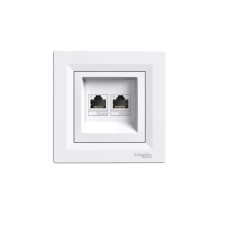 Розетка компьютерная 2-я Schneider EPH4800121 ASFORA белая