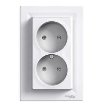 Розетка без заземления белая Schneider Asfora EPH9700121