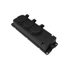 Розетка тройная каучук 1*16A IP44 BYES BY10-105