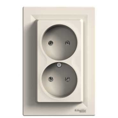 Розетка без заземления крем Schneider Asfora EPH9700123
