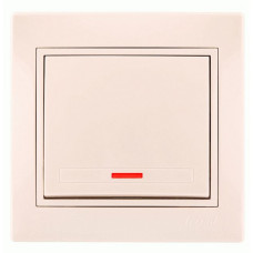 Выключатель с подсветкой Lezard MIRA 701-0303-111 цвет кремовый