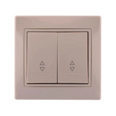 Выключатель проходной двойной Lezard MIRA 701-0303-106 цвет кремовый