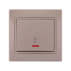 Выключатель проходной с подсветкой Lezard MIRA 701-0303-114 цвет кремовый