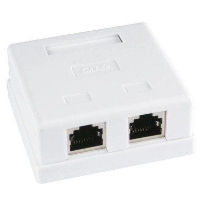 Розетка компьютерная двойная 2хRJ 45 CAT 5 E CAMILYA крем