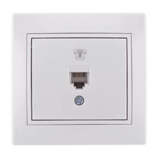Розетка компьютерная евро Lezard MIRA 701-0202-137 цвет белый