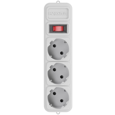 Удлинитель сетевой с тремя розетками и выключателем 4.5 м Maxter PS-3GS-15